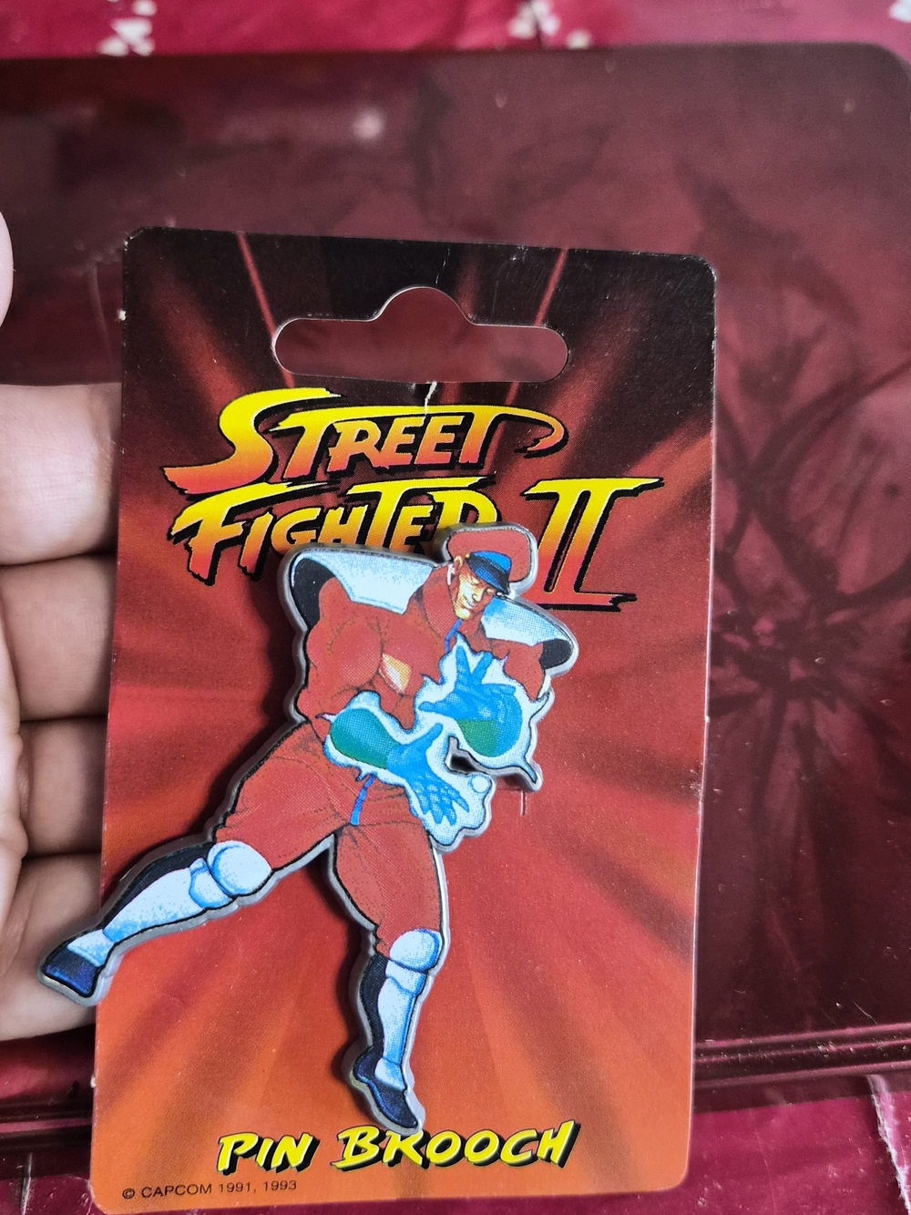 Street Fighter II Red M. Bison Pin Brooch